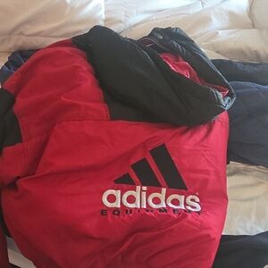 Adidas Red and Black Equipment Jacket